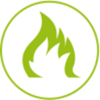 Icon: Flamme (Verbrennungen)