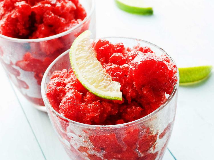 Rezept. Erdbeer-Sorbet mit Limette