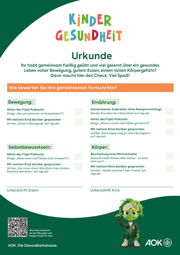 Urkunde Kindergesundheit